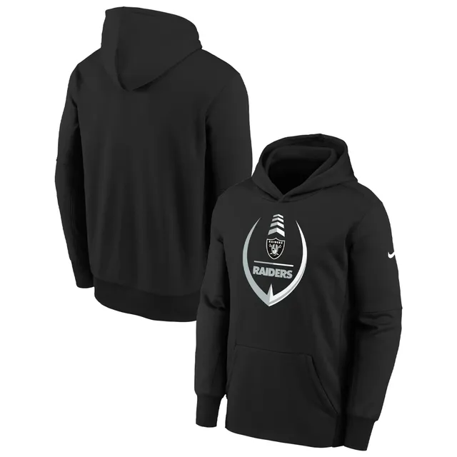 Men's Nike Black Las Vegas Raiders Big & Tall Fan Gear Prime Logo Fleece Performance Pullover Hoodie