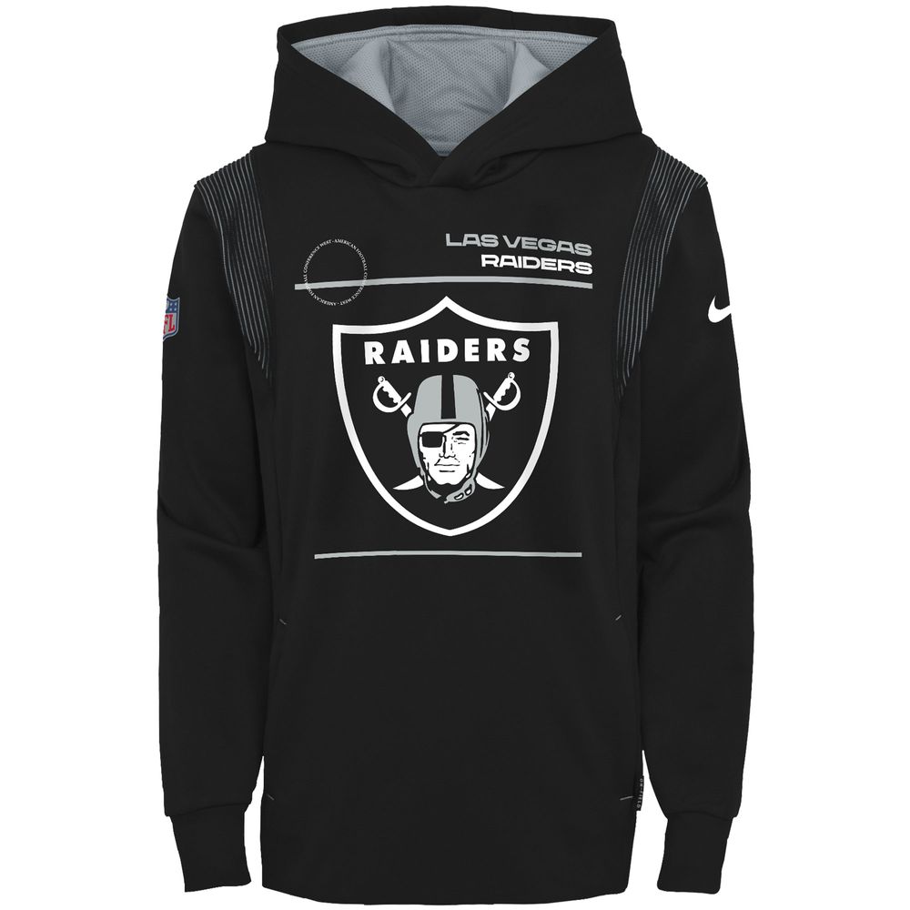 Nike Youth Nike Black Las Vegas Raiders Logo Performance - Pullover Hoodie