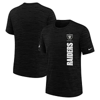 T-shirt Nike noir pour jeunes Las Vegas Raiders Sideline Velocity Performance