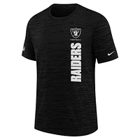 T-shirt Nike noir pour jeunes Las Vegas Raiders Sideline Velocity Performance