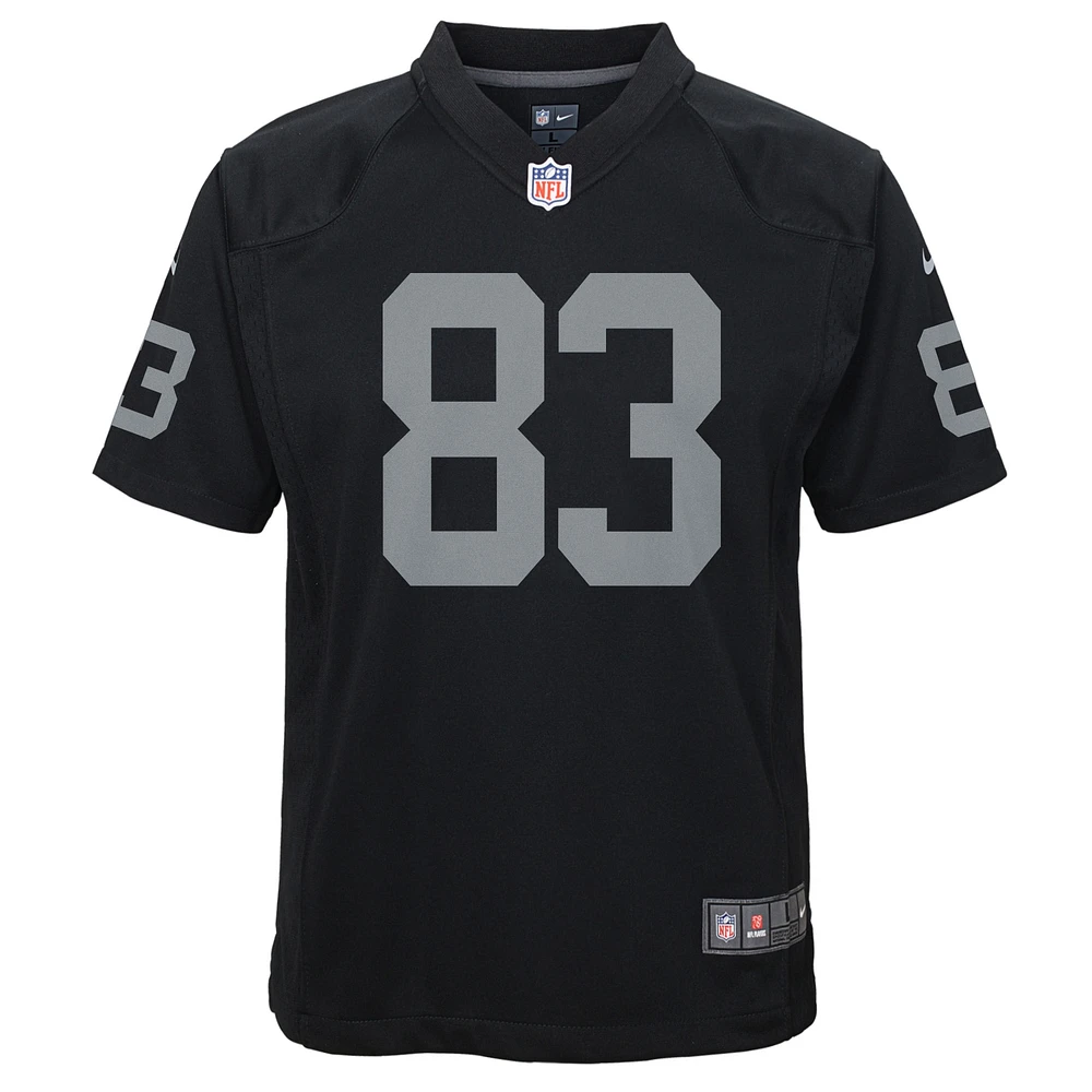 Maillot de match Nike Darren Waller pour jeunes des Las Vegas Raiders, noir