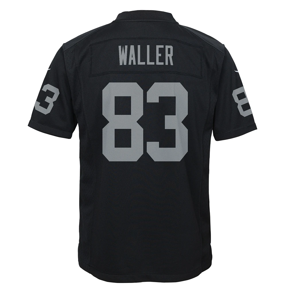 Maillot de match Nike Darren Waller pour jeunes des Las Vegas Raiders, noir