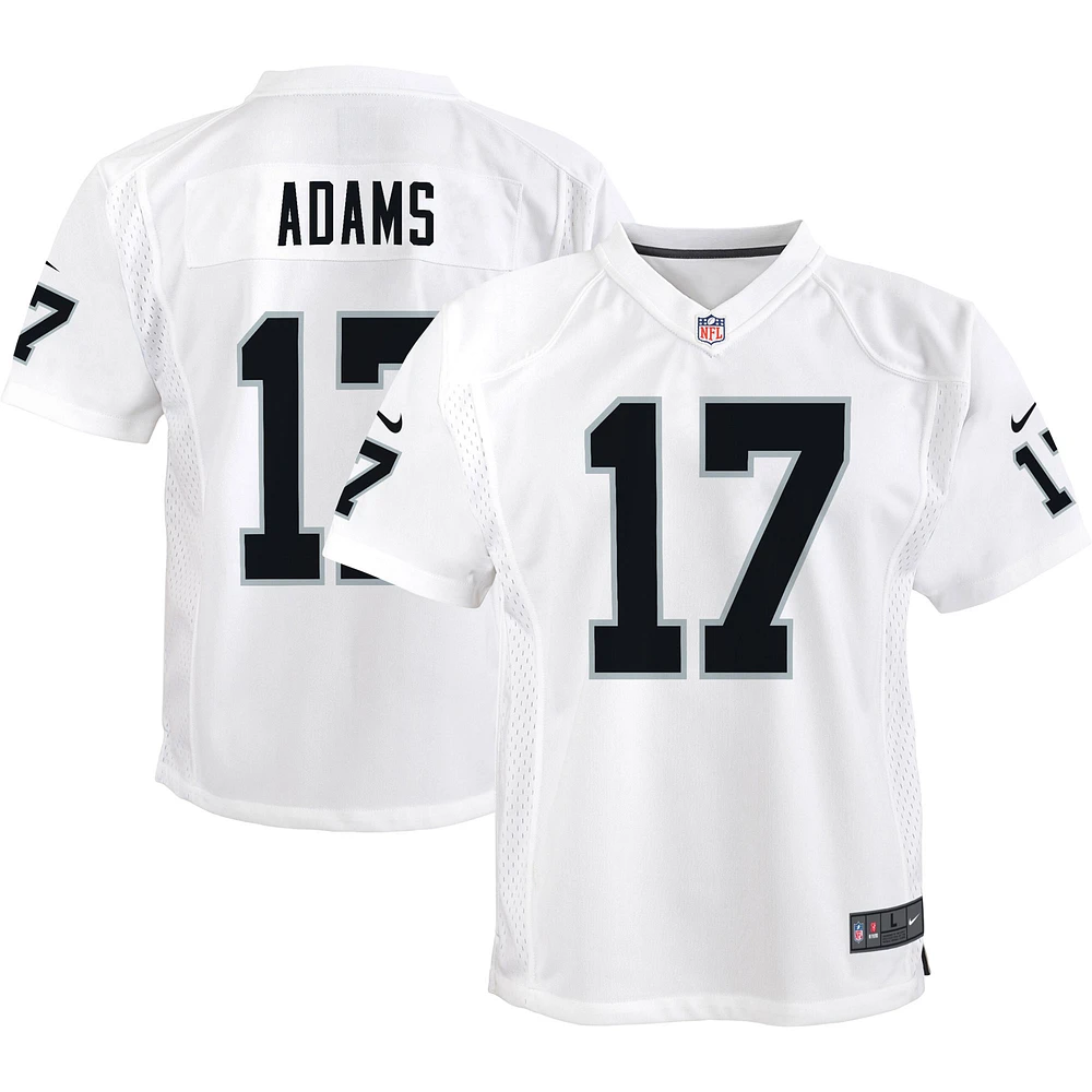 Maillot de match Nike Davante Adams blanc pour jeunes des Raiders Las Vegas