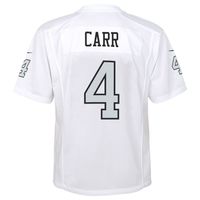 Youth Nike Derek Carr White Las Vegas Raiders Game Jersey