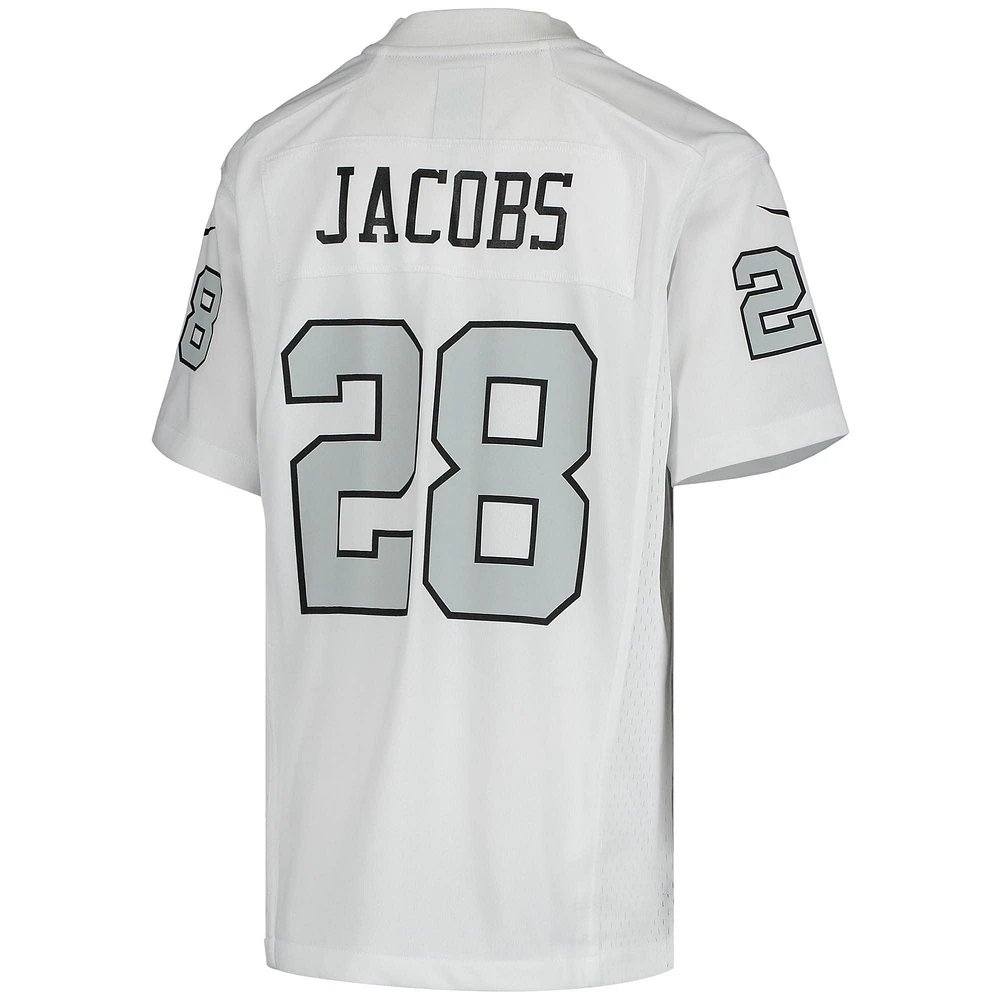 Youth Nike Josh Jacobs White Las Vegas Raiders Color Rush Game Jersey