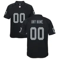 Youth Nike Las Vegas Raiders Black Custom Game Jersey Size: Large