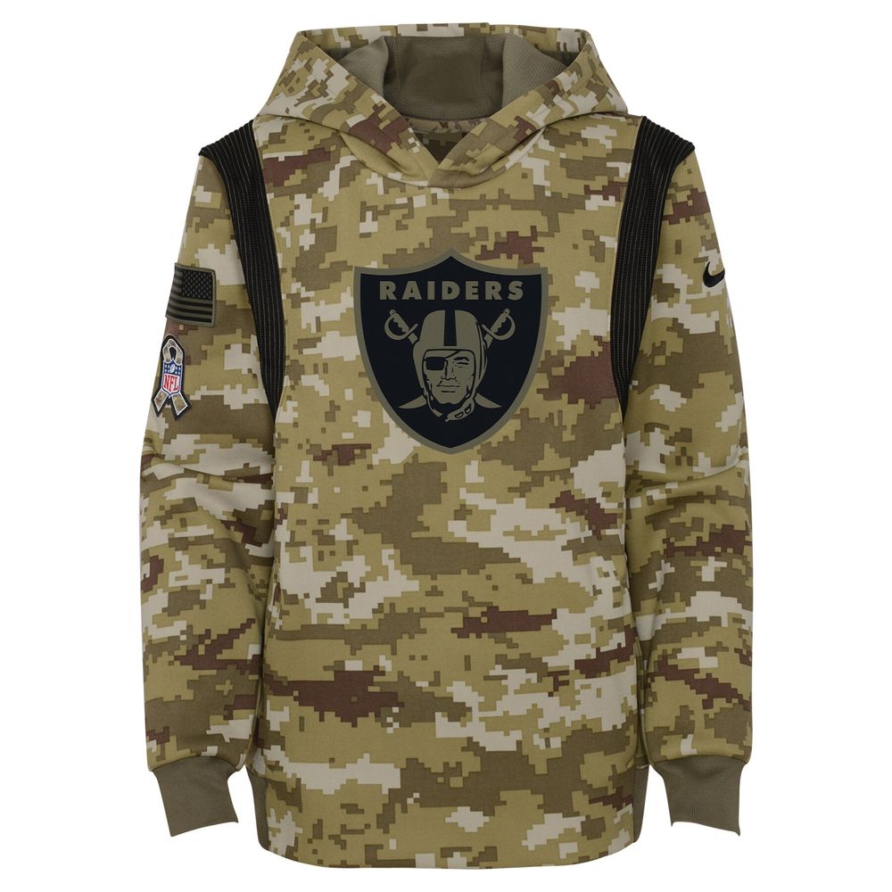 Las Vegas Raiders Nike Women's 2021 Salute To Service Therma Performance  Pullover Hoodie - Olive