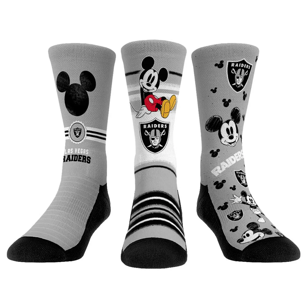 Lids Las Vegas Raiders Rock Em Socks Youth Disney Three-Pack Crew Socks Set