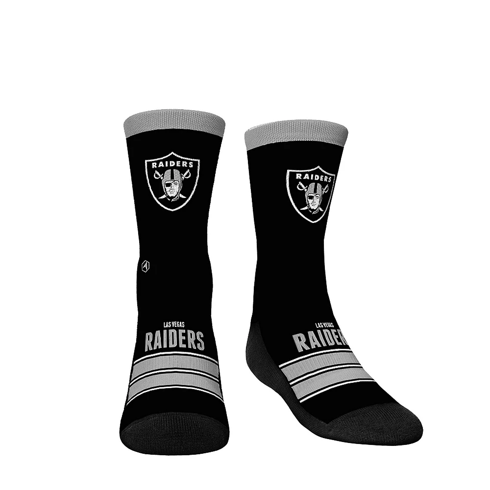 Youth Rock Em Socks Las Vegas Raiders Gametime Stripe Crew Socks