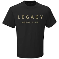 T-shirt noir pour homme avec drapeau à damier Legacy Motor Club Team