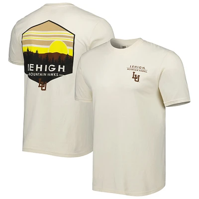 Men's Cream Lehigh Mountain Hawks Landscape Shield T-Shirt