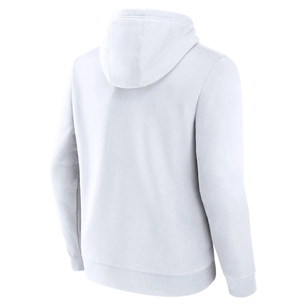 Men's Fanatics  White Lehigh Mountain Hawks Primary Logo Pullover Hoodie