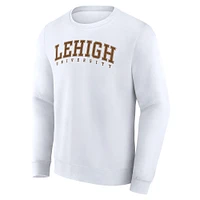 Men's Fanatics White Lehigh Mountain Hawks Short Name Pullover Sweatshirt