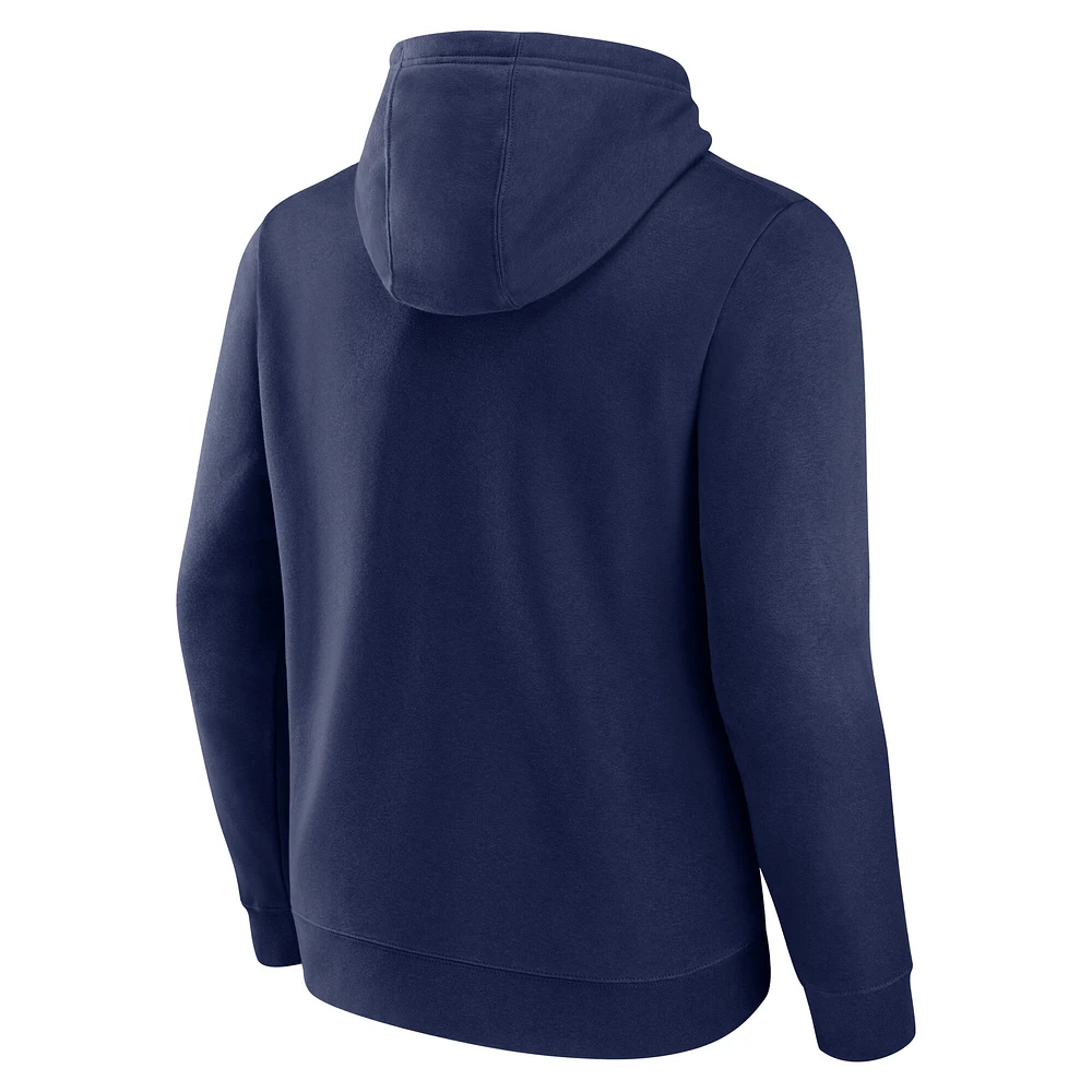 Men's Fanatics  Navy Lehigh Valley IronPigs Logo Fleece Pullover Hoodie