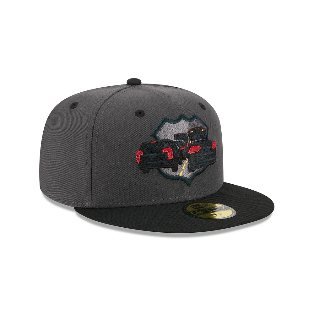 Men's New Era Gray Lehigh Valley IronPigs Theme Nights 59FIFTY Fitted Hat