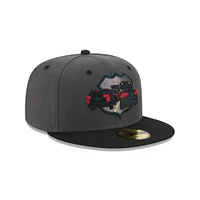 Men's New Era Gray Lehigh Valley IronPigs Theme Nights 59FIFTY Fitted Hat