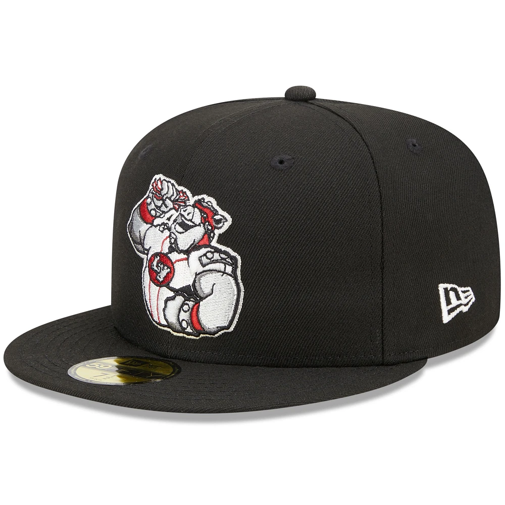 Casquette ajustée 59FIFTY Lehigh Valley IronPigs Marvel x Minor League New Era pour homme, noire