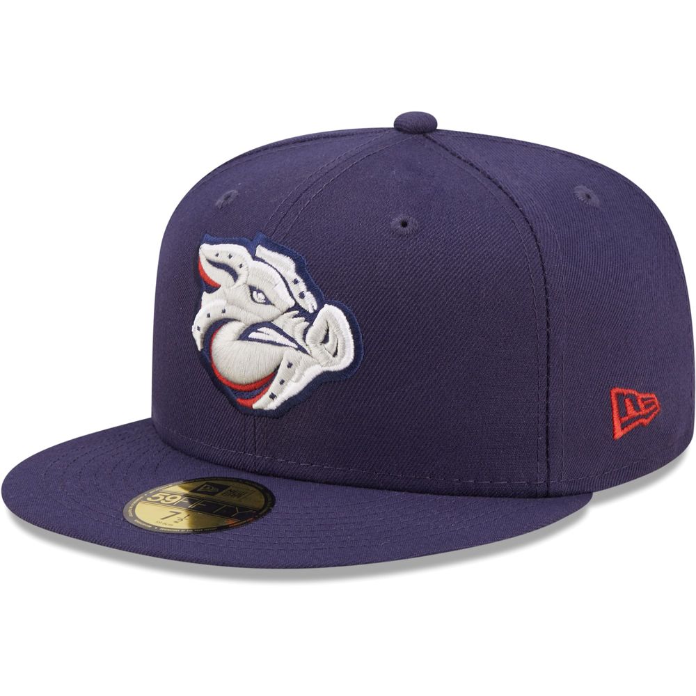 Men's New Era Navy Lehigh Valley IronPigs Authentic Collection 59FIFTY Fitted Hat