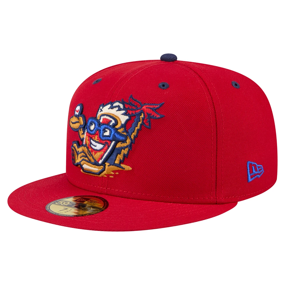 Men's New Era Red Lehigh Valley IronPigs Copa de la Diversión 59FIFTY Fitted Hat