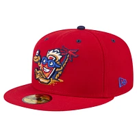 Men's New Era Red Lehigh Valley IronPigs Copa de la Diversión 59FIFTY Fitted Hat