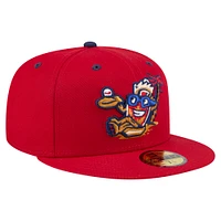 Men's New Era Red Lehigh Valley IronPigs Copa de la Diversión 59FIFTY Fitted Hat