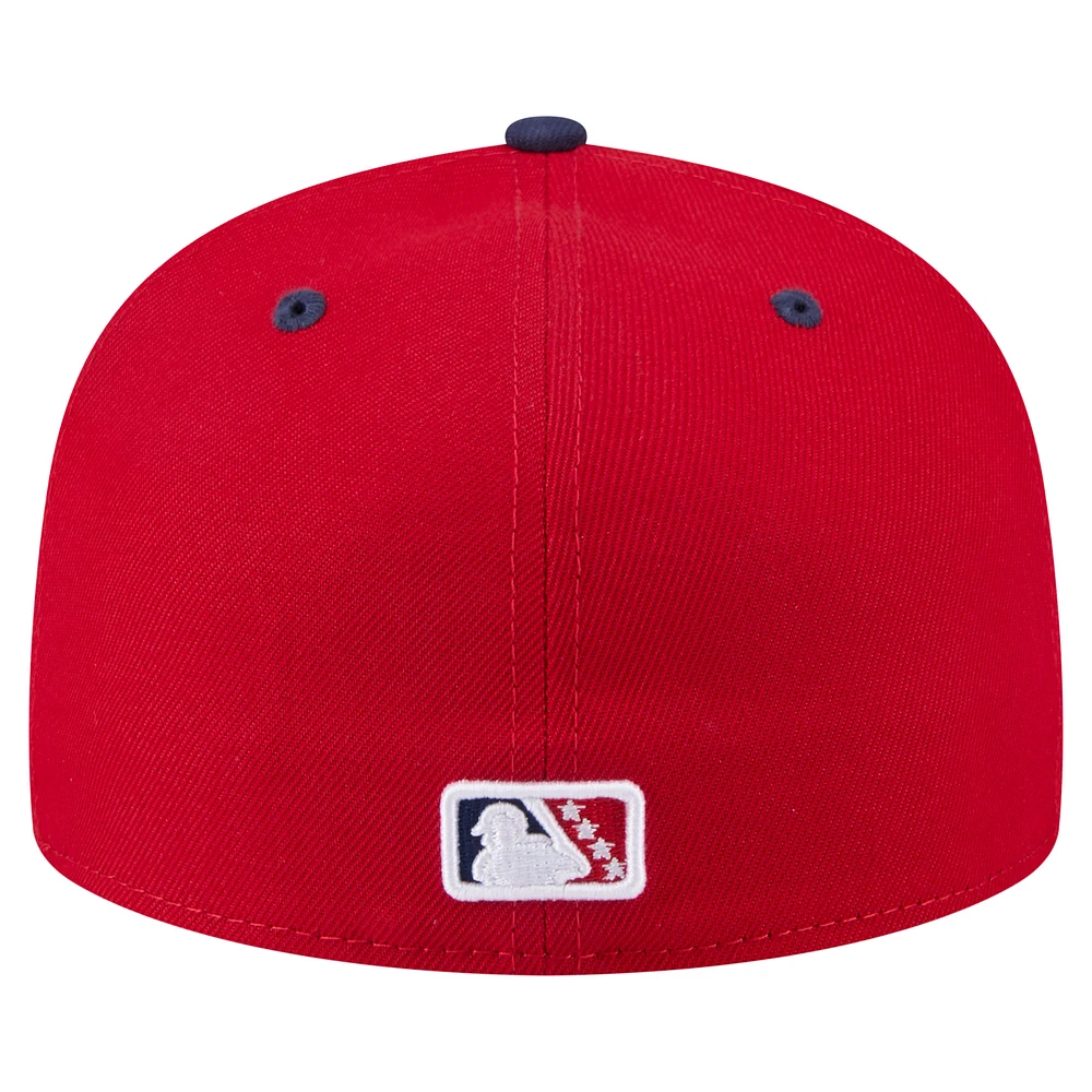 Men's New Era Red Lehigh Valley IronPigs Copa de la Diversión 59FIFTY Fitted Hat