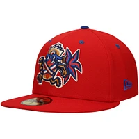 Casquette ajustée New Era Lehigh Valley Mamajuana Copa de la Diversión 59FIFTY rouge pour homme