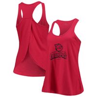 Women's Red Lehigh Valley IronPigs Charm Scoop Neck Racerback Tank Top