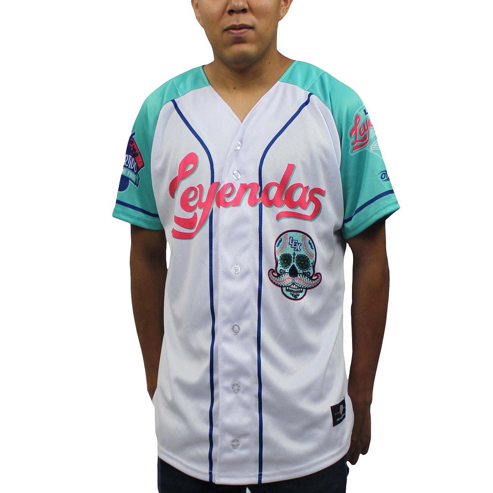 Men's White/Teal Lexington Legends Copa Replica Jersey