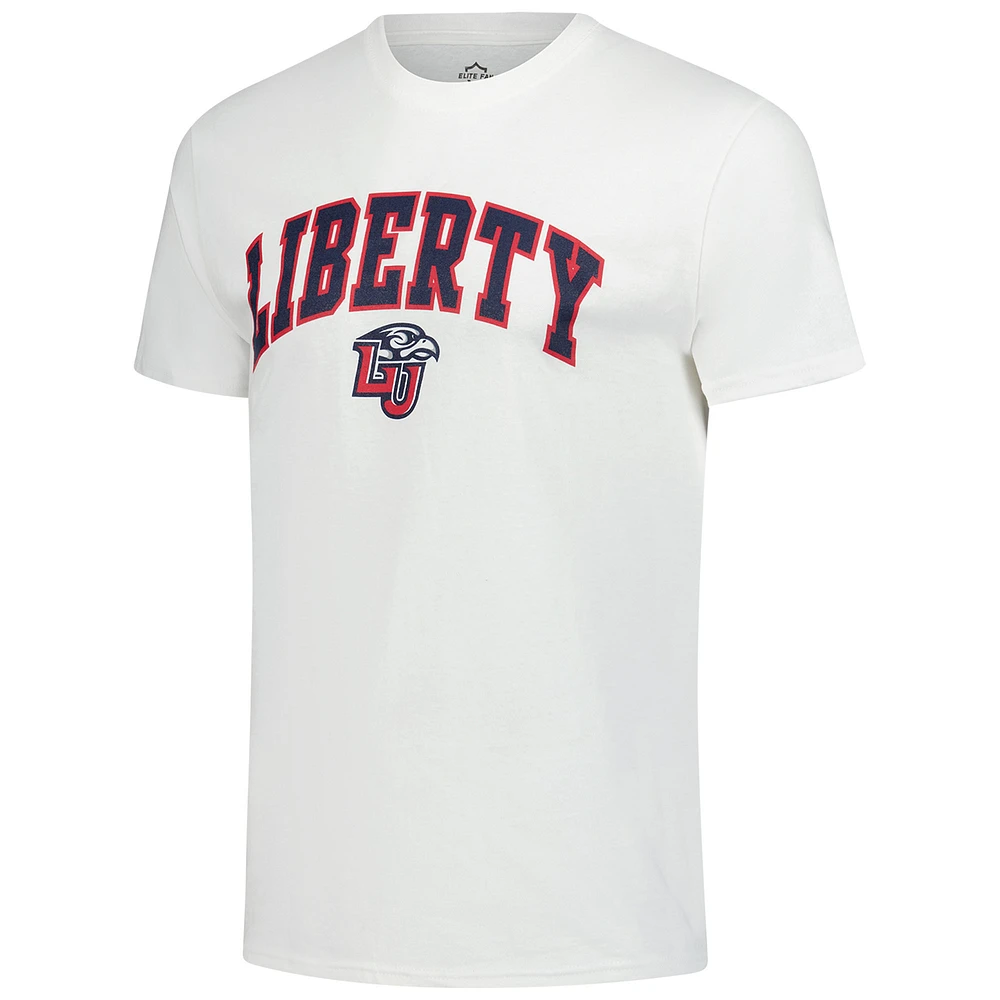 T-shirt premium blanc Liberty Flames pour homme