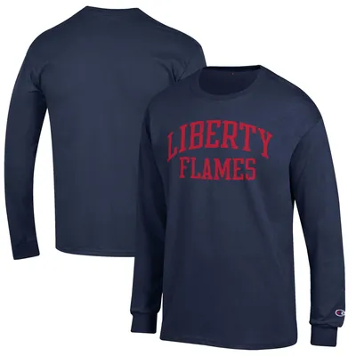 Liberty Flames Champion Jersey Long Sleeve T-Shirt - Navy