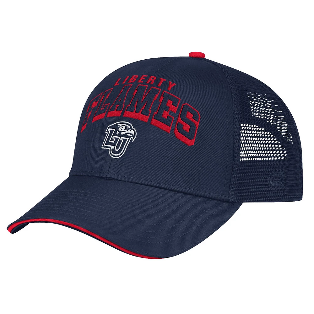 Chapeau réglable Colosseum Navy Liberty Flames Wyatt pour hommes