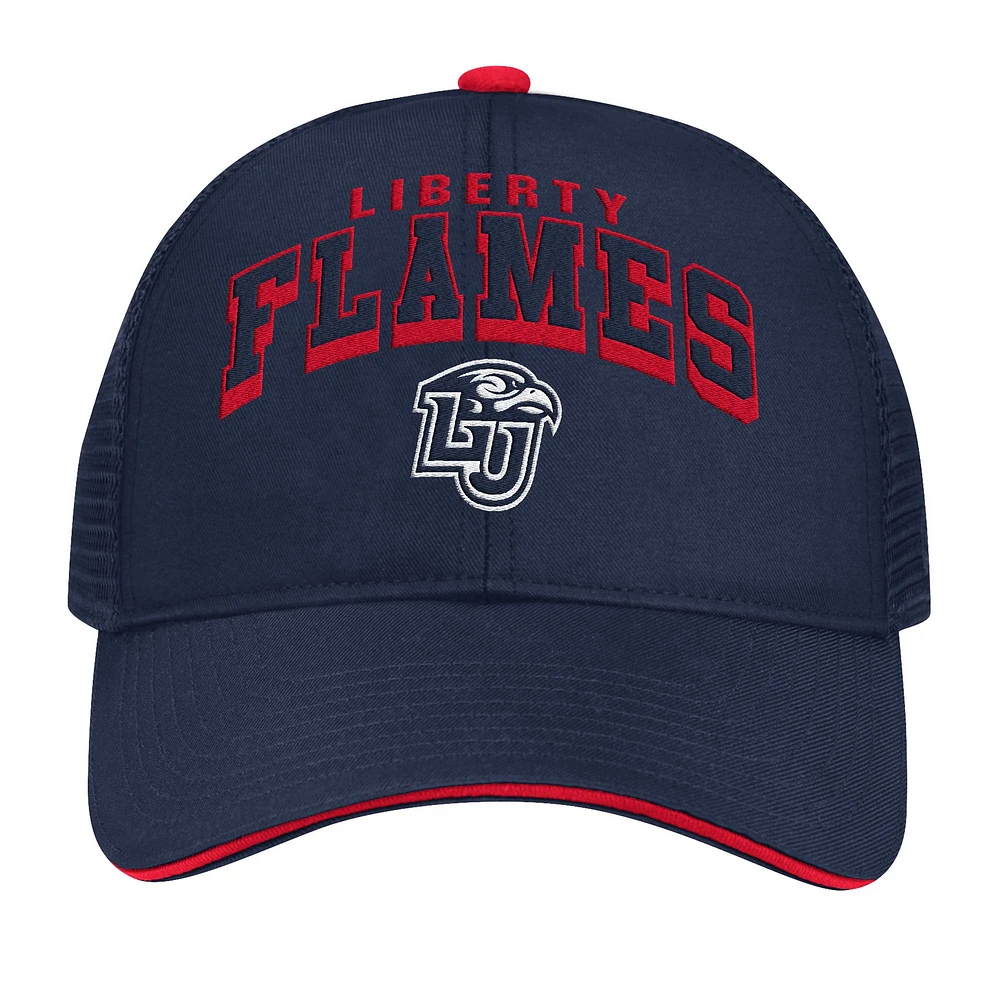 Chapeau réglable Colosseum Navy Liberty Flames Wyatt pour hommes