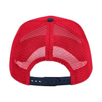 Casquette réglable Colosseum Red Liberty Flames Wyatt Primary Team Trucker pour hommes