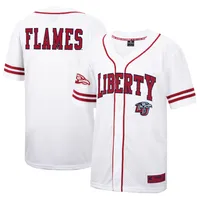 Men's Colosseum White Louisville Cardinals Free Spirited Mesh Button-Up Baseball  Jersey