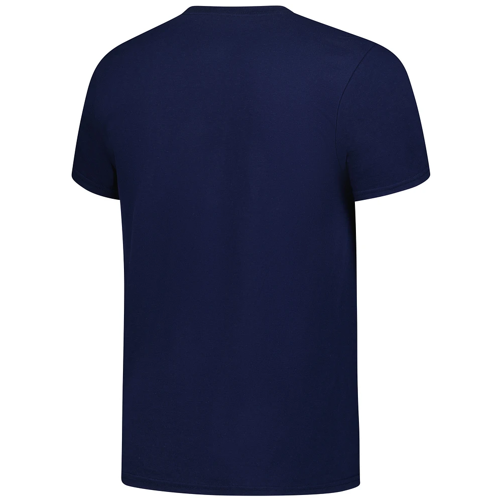Men's Navy Liberty Flames Basic Arch T-Shirt