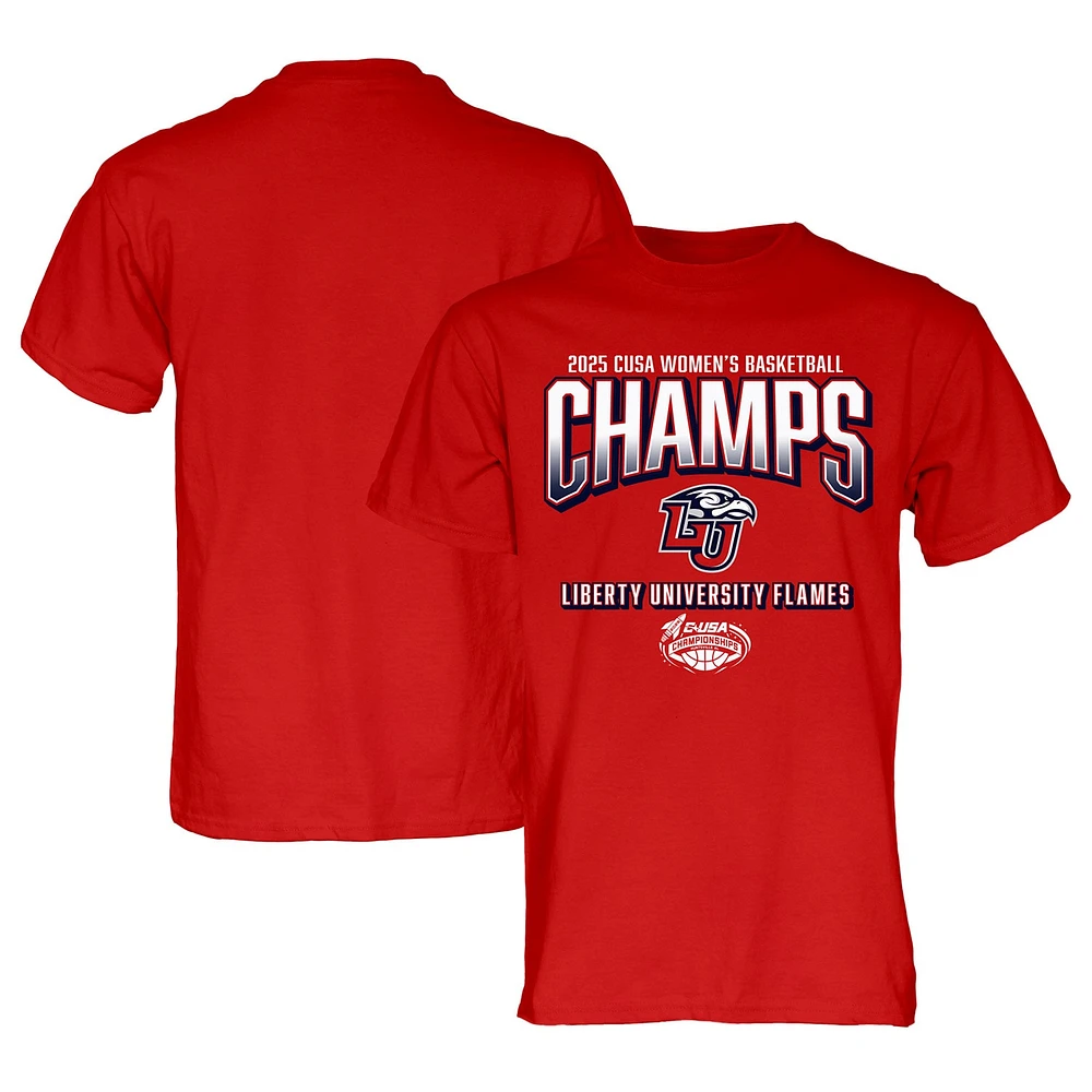 Unisex Blue 84 Red Liberty Flames 2025 C-USA Women's Basketball Conference Tournament Champions T-Shirt