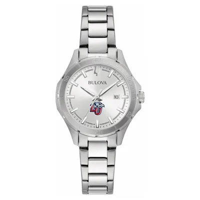 Liberty Flames Bulova Women's Stainless Steel Classic Sport Watch - Silver