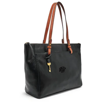 Liberty Flames Fossil Women's Leather Rachel Tote - Black