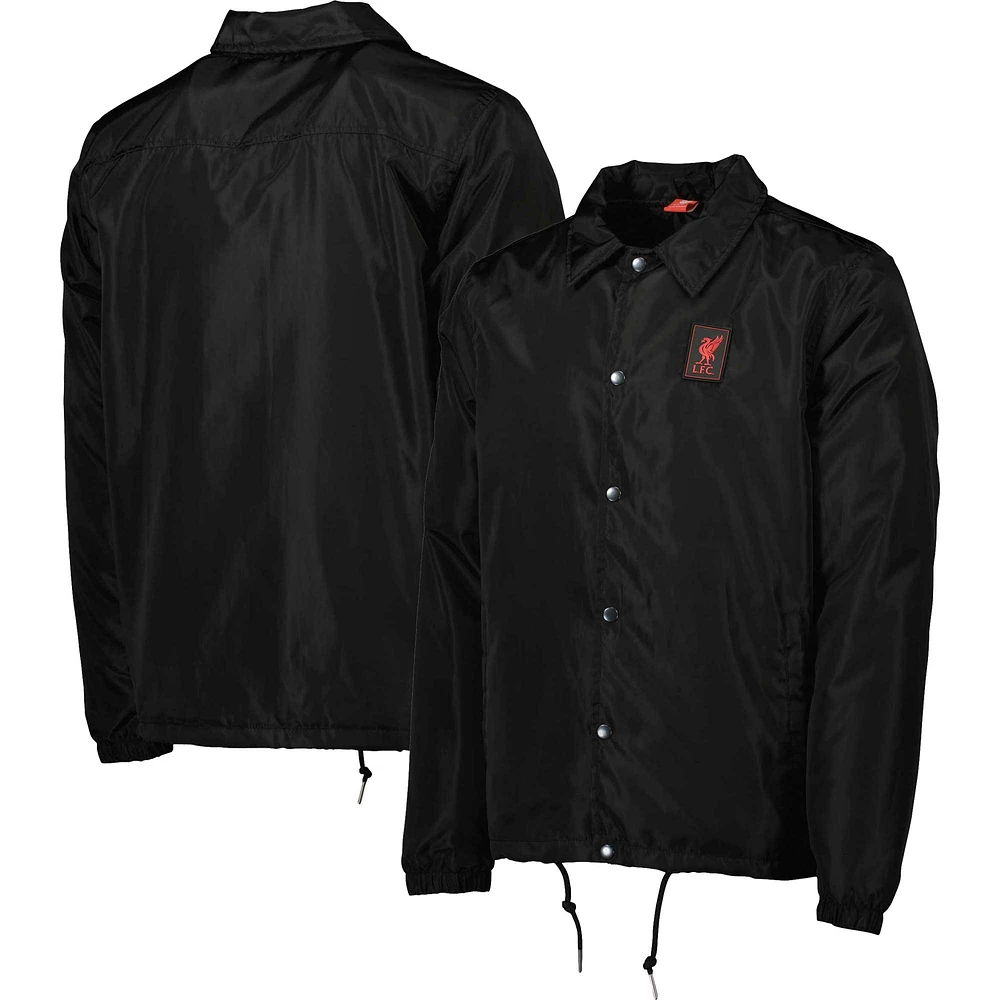 Men's Black Liverpool Coaches Full-Snap Jacket