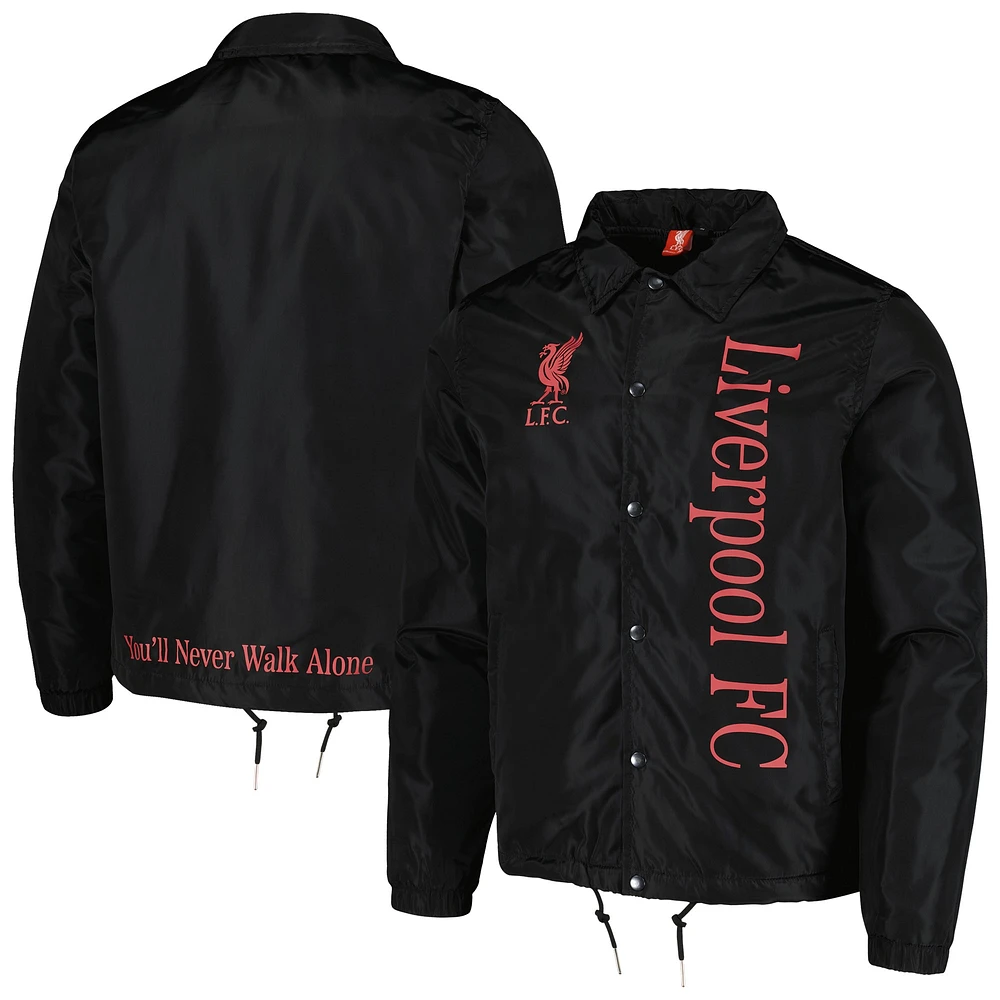 Men's Black Liverpool Coaches Full-Snap Jacket