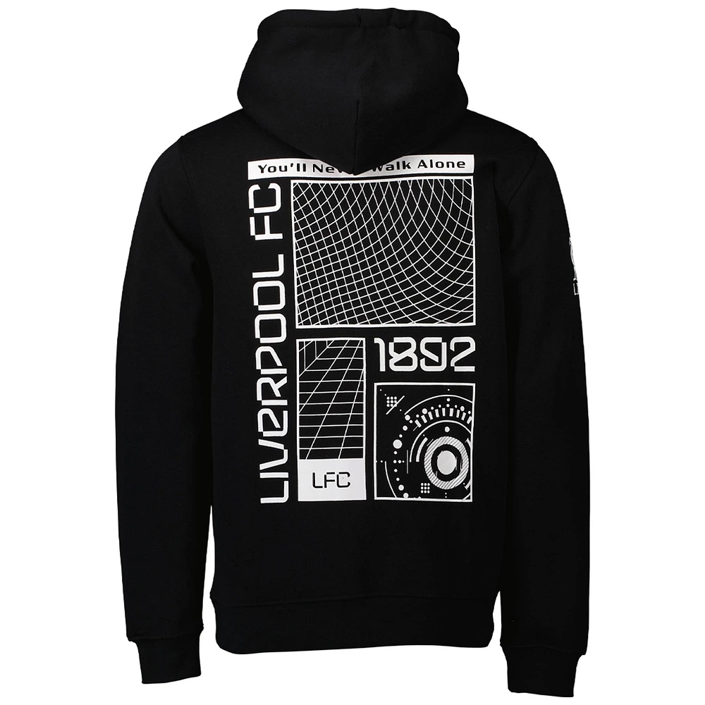 Sweat à capuche noir Liverpool pour homme