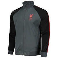 Men's Charcoal Liverpool Full-Zip Raglan Track Jacket