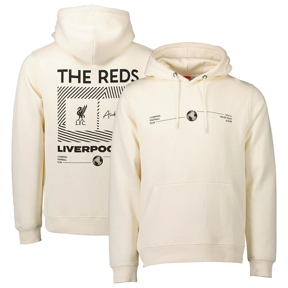 Sweat à capuche crème Liverpool Fashion pour hommes