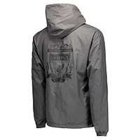 Men's Gray Liverpool Home Match Hoodie Full-Zip Windbreaker Jacket