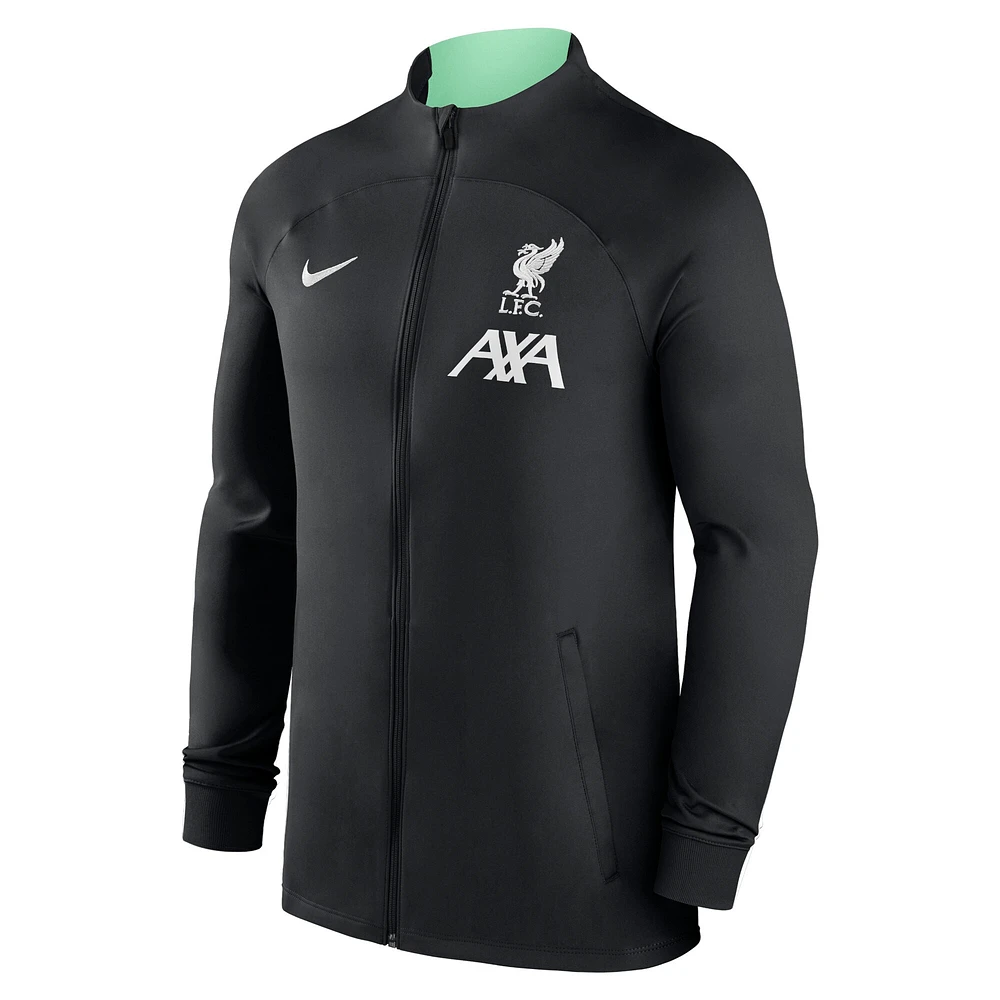 Veste de survêtement entièrement zippée Nike Liverpool Strike Performance pour homme, noire