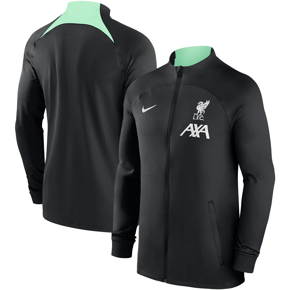 Veste de survêtement entièrement zippée Nike Liverpool Strike Performance pour homme, noire