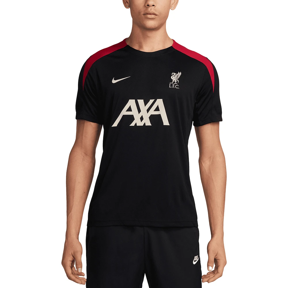 Haut Nike noir Liverpool 2024/25 Strike Performance pour Homme