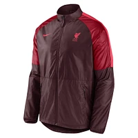 Veste à fermeture éclair intégrale Liverpool Academy AWF Nike pour homme, bourgogne