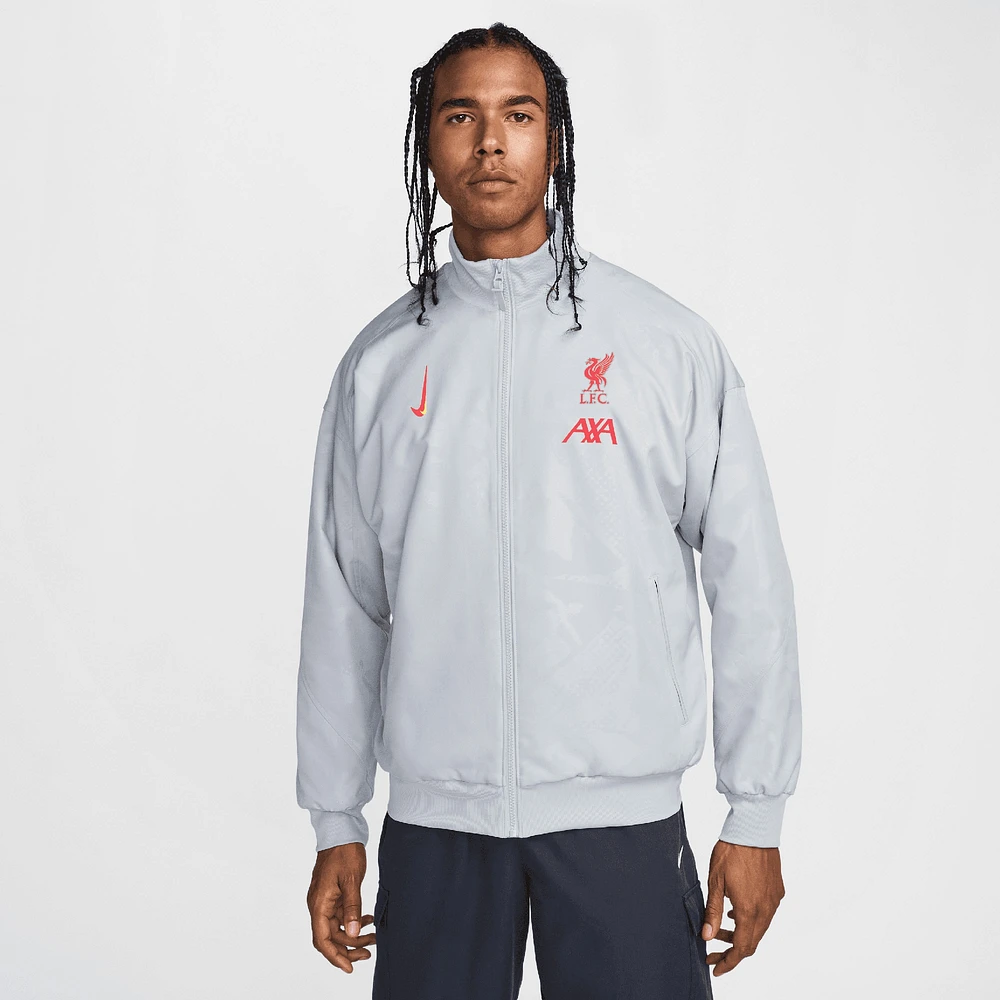 Veste Nike Anthem Liverpool 2024/25 Third Strike entièrement zippée pour homme Gris